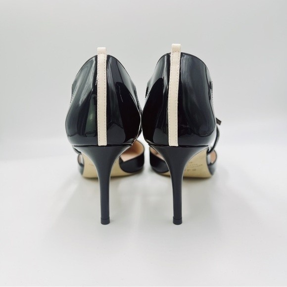 SJP Sarah Jessica Parker Size 40.5 10.5 Black Patent Leather Pump Heels Shoes - Picture 7 of 15